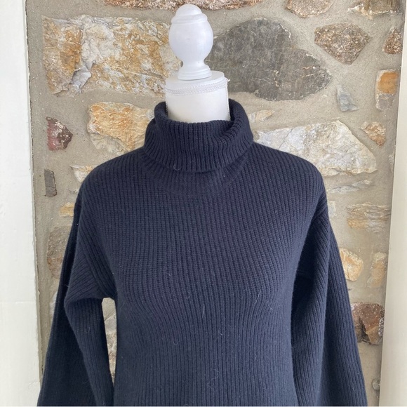 NWT Wool and recycled-cashmere turtleneck sweater-dress Black Womens Small $298 - Picture 4 of 16